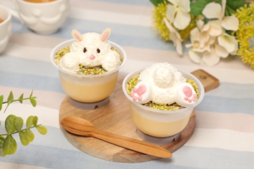 かくれんぼうさぎモンブランプリン