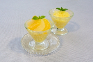 オレンジとグレープフルーツのグラニテ