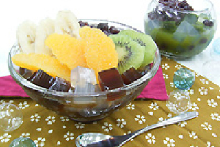 フルーツ＆抹茶あんみつ