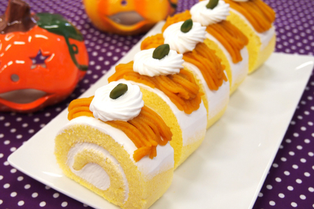 かぼちゃのモンブランロール