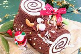 チョコ＆ナッツのブッシュ・ド・ノエル