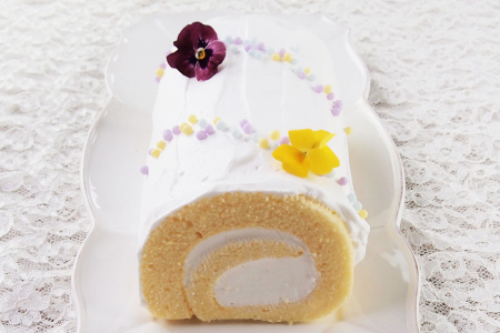 フラワーロールケーキ