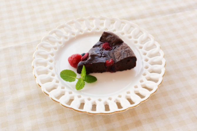 ベリーの濃厚チョコケーキ