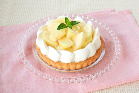 【季節のタルト】白桃