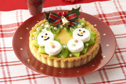 スノーマンのリースタルト