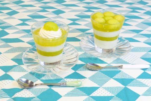 メロンレアチーズムース