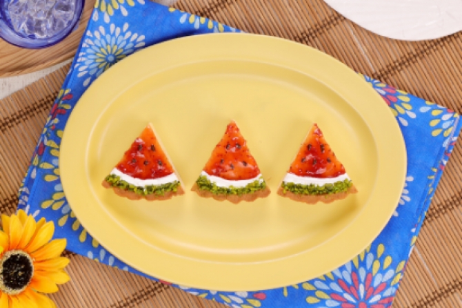 すいかのベイクドチーズタルト