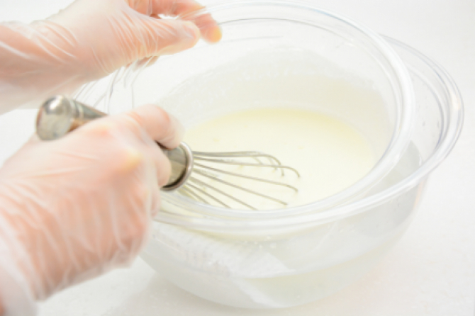 クリームの泡立て具合